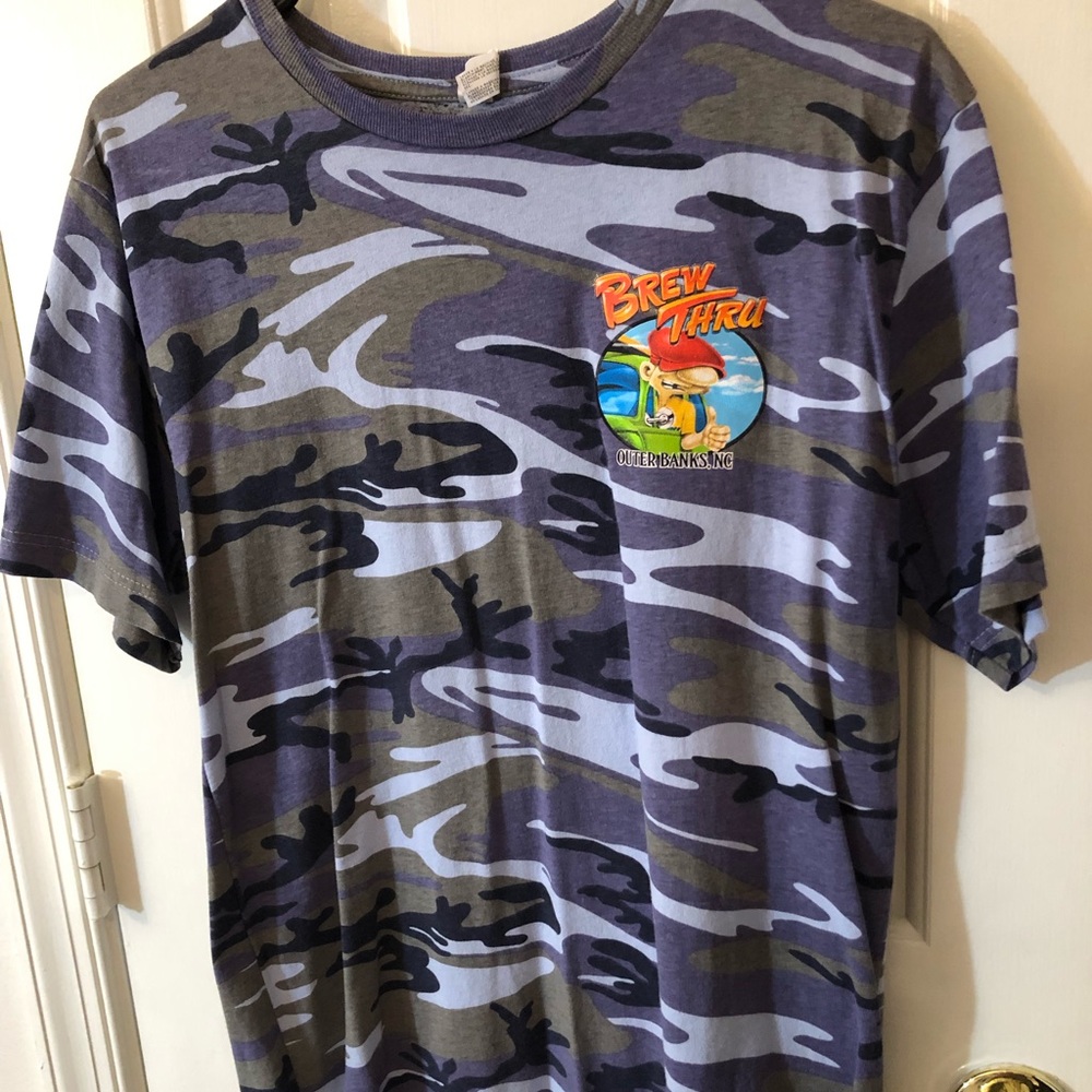 Grey Camo Brew thru tee